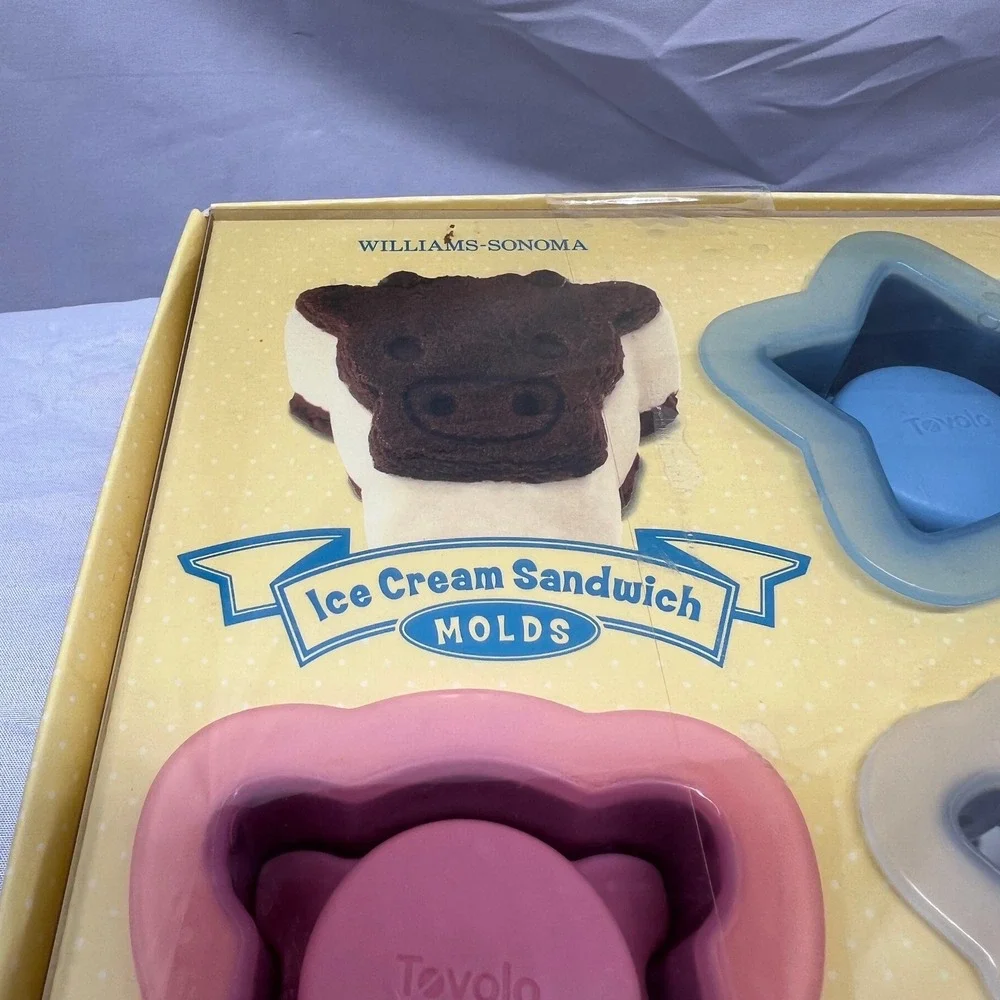 Williams Sonoma Tavolo Ice Cream Sandwich Molds Set of 3 Animal Kitchen‎ Gadget
